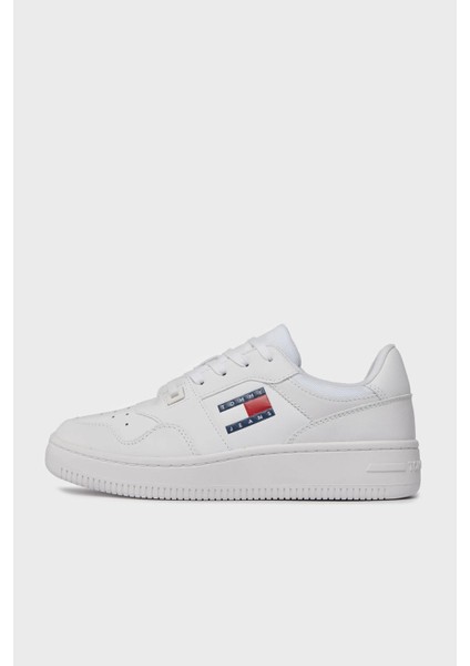 Tommy Hilfiger Logolu Deri Sneaker Ayakkabı Bayan Ayakkabı EN0EN02505 Ybs