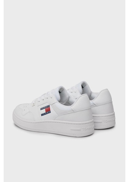 Tommy Hilfiger Logolu Deri Sneaker Ayakkabı Bayan Ayakkabı EN0EN02505 Ybs