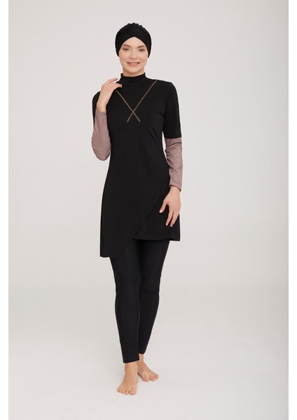 Likralı Tam Kapalı Tesettür Mayo Norman 4414 Siyah fiyatları