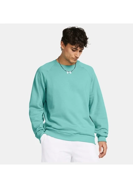 Under Armour Rival Fleece Erkek Yeşil Sweatshirt 1379755-482