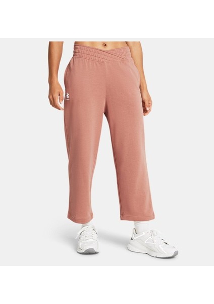 Kadın UA Rival Terry Crop Wide Leg Eşofman Altı 1382737-696