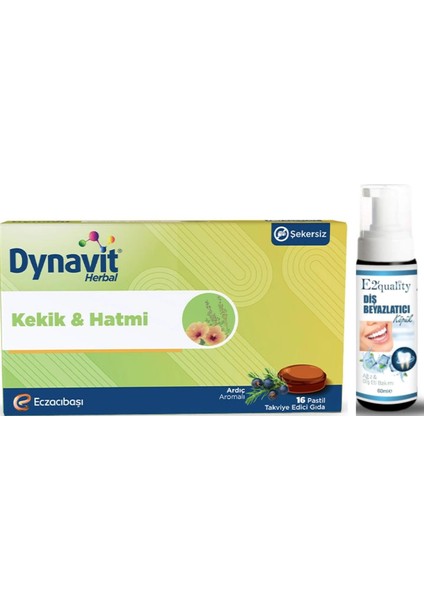 Dynavit Herbal Kekik Ve Hatmi Içeren 16 Adet Pastil - Diş Beyazlatıcı Köpük