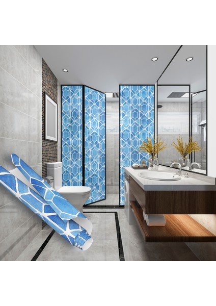 Duşakabin Için Yapışkanlı Folyo, Banyo Kaplama Folyosu, Mutfak, Tezgah, Masa, Dolap Kaplama Folyosu, Isıya Dayanıklı, Su Geçirmez, Yapışkan Folyolar, Sticker, Büyük Ebatlı, Dekoros fırsatları