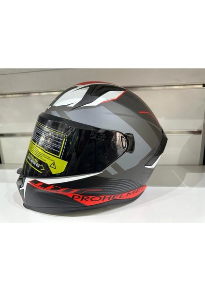 Kask Mts Pro 910 Twıster Güneş Gözlüklü Kırmızı/gri