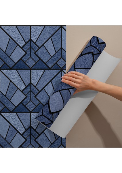 Vitray Görünüm Şeffaf Yapışkanlı Folyo, Duşakabin Kaplama, Mutfak, Tezgah, Masa, Dolap Kaplama Folyosu, Isıya Dayanıklı, Su Geçirmez, Yapışkan Folyolar, Sticker, Büyük Ebatlı, Dekoros