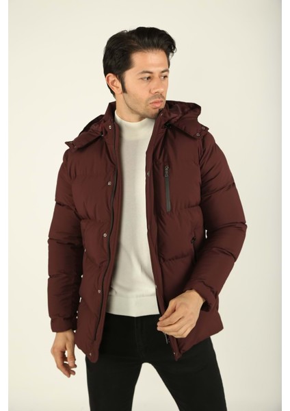 Erkek Giyim Şişme Mont - Brango - 80170 - Bordo - Xxxl