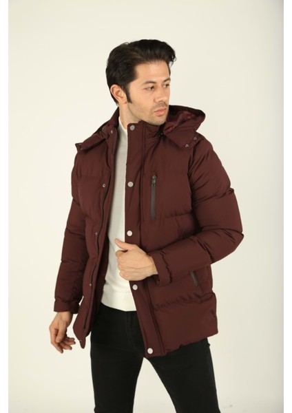 Erkek Giyim Şişme Mont - Brango - 80170 - Bordo - Xxxl modelleri