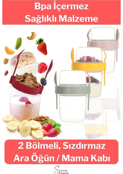 Saklama Kabı Kapaklı Erzak Beslenme Çantası Detox Müsli Diyet Kabı Çok Renkli Container 650 ml