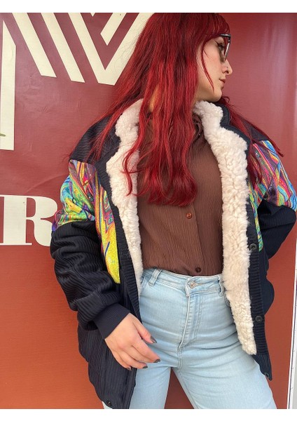 Unisex Oversize Vintage Ceket Lgdl3