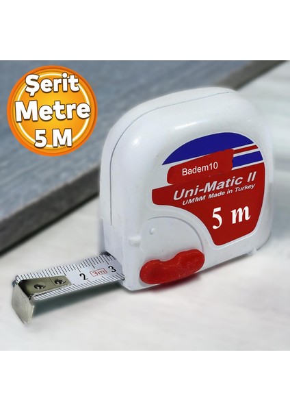 Ölçü Ölçme Plastik Şerit Metre 5 Metre 16 mm Mezura