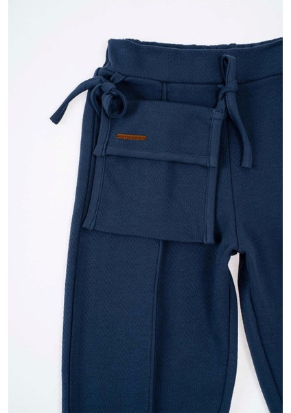 Takma Cepli Pantolon Çocuk Lacivert Organik Pamuk modelleri