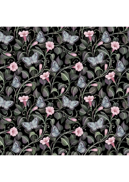 Sarmaşık Çiçeği Desenli Kendinden Yapışkanlı Folyo, Siyah Pembe, Mutfak, Tezgah, Masa, Dolap Kaplama Folyosu, Isıya Dayanıklı, Su Geçirmez, Yapışkan Folyolar, Sticker, Büyük Ebatlı, Dekoros fiyatları