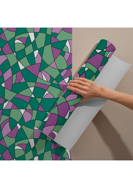 Vitray Görünümlü Şeffaf Yapışkanlı Folyo, Cam Kaplama, Ofis Camı, Duşakabin, Mutfak, Tezgah, Masa, Dolap Kaplama Folyosu, Su Geçirmez, Yapışkan Folyolar, Sticker, Büyük Ebatlı, Dekoros modelleri