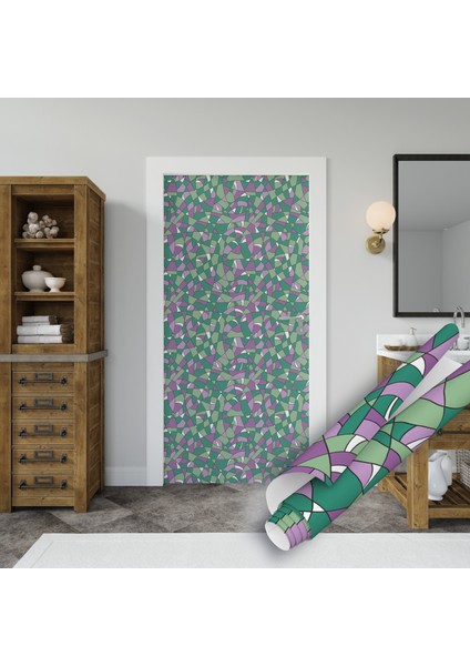 Vitray Görünümlü Şeffaf Yapışkanlı Folyo, Cam Kaplama, Ofis Camı, Duşakabin, Mutfak, Tezgah, Masa, Dolap Kaplama Folyosu, Su Geçirmez, Yapışkan Folyolar, Sticker, Büyük Ebatlı, Dekoros fırsatları