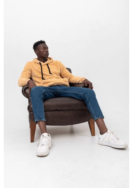 Grody.t Unisex Kapüşonlu Peluş Sweatshirt Hoody Bej indirimleri