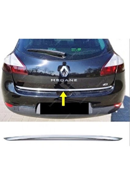 Ebal Oto Renault Megane 3 Krom Bagaj Alt Çıtası 2010-2016 P. Çelik (Hb)