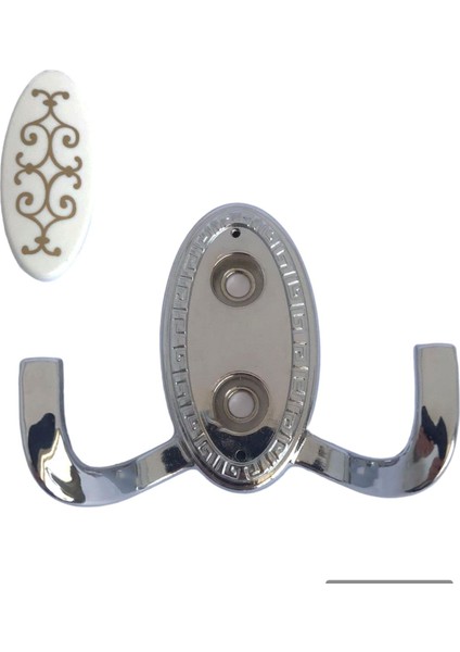6 Adet Seç Askı Krom Portmanto Askı Vestiyer Duvar Askısı Metal Dolap Elbise Askılığı