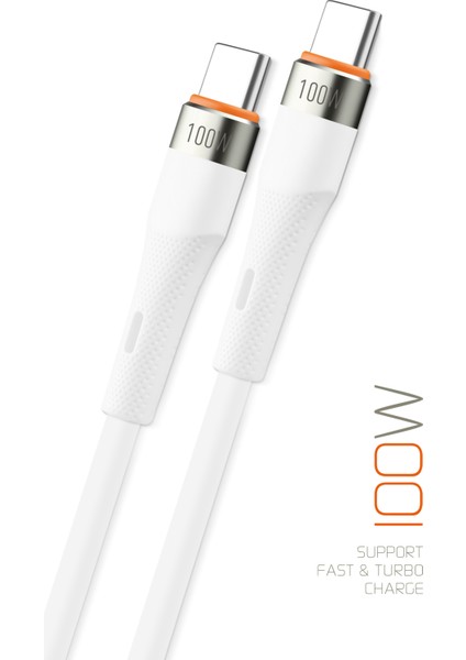 100W -5A Süper Hızlı Type C To Type C Turbo Şarj Destekli Type-C Şarj Kablosu Iphone 15 Uyumlu fiyatları