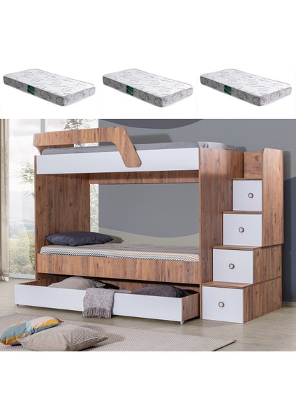 Ranza, Triple Yavrulu Merdivenli Ranza + 3 Adet Comfort Yatak