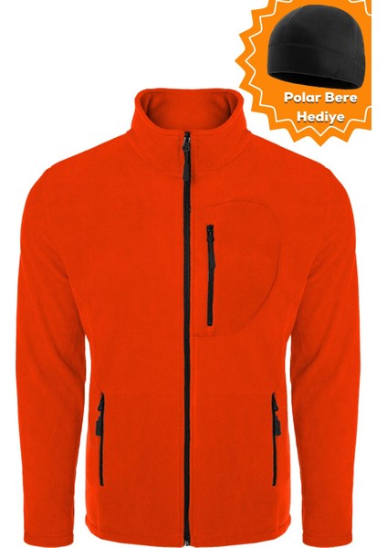 Snow Armor Erkek Tam Fermuarlı Bordo Polar Ceket