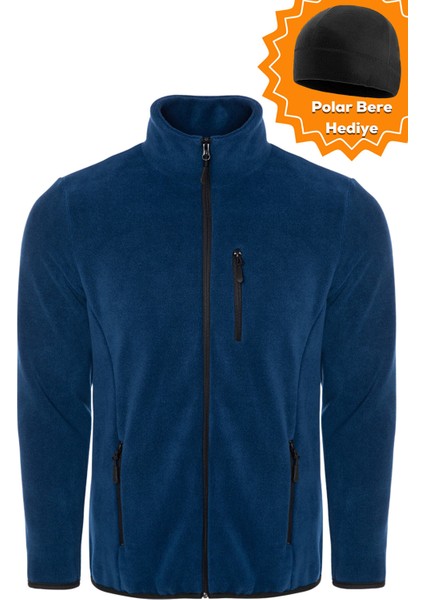 Ghassy Co.Erkek Pro Rüzgar Geçirmez 5 Cepli Outdoor Tam Fermuarlı Polar Ceket TMFR869866001