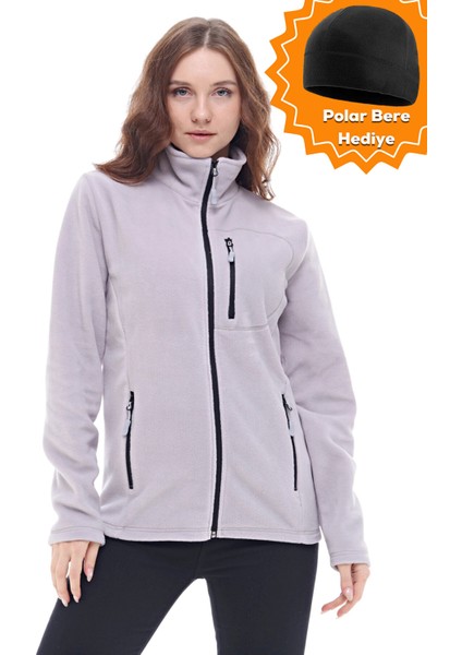 Kadın Pro Rüzgar Geçirmez 5 Cepli Tam Fermuarlı Outdoor Polar Ceket TMFR869866011