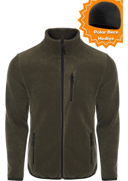 Ghassy Co.Erkek Pro Rüzgar Geçirmez 5 Cepli Outdoor Tam Fermuarlı Polar Ceket TMFR869866001