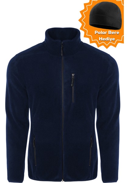 Ghassy Co.Erkek Pro Rüzgar Geçirmez 5 Cepli Outdoor Tam Fermuarlı Polar Ceket TMFR869866001
