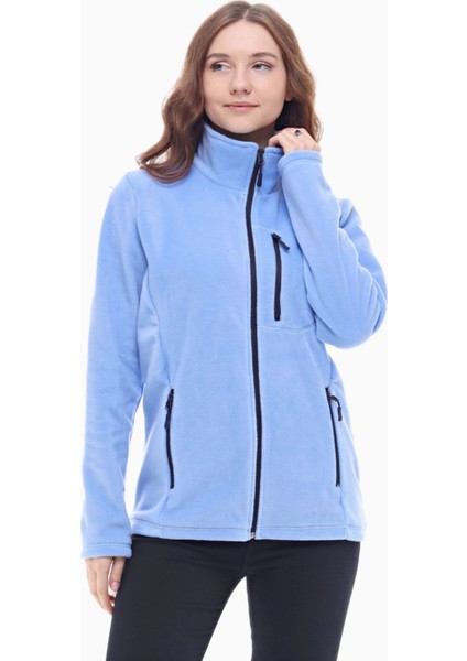 Kadın Pro Rüzgar Geçirmez 5 Cepli Tam Fermuarlı Outdoor Polar Ceket TMFR869866011