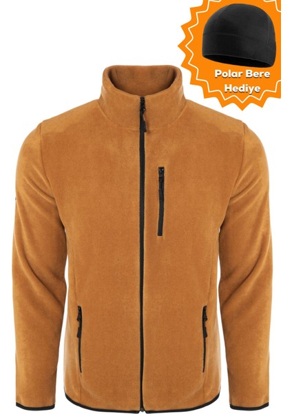Ghassy Co.Erkek Pro Rüzgar Geçirmez 5 Cepli Outdoor Tam Fermuarlı Polar Ceket TMFR869866001