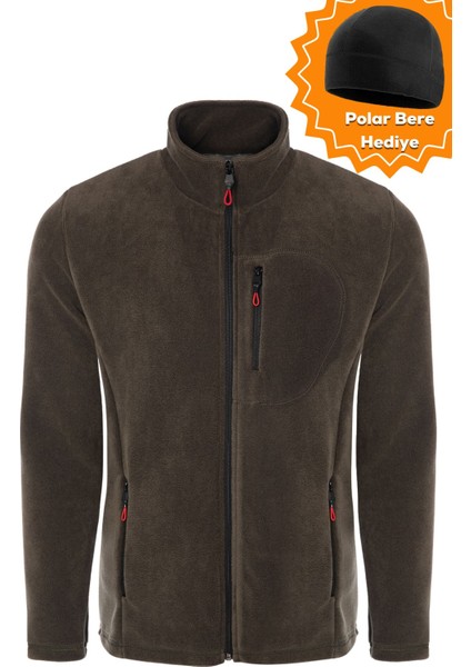 Ghassy Co.Erkek Pro Rüzgar Geçirmez 5 Cepli Outdoor Tam Fermuarlı Polar Ceket TMFR869866001