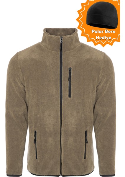 Ghassy Co.Erkek Pro Rüzgar Geçirmez 5 Cepli Outdoor Tam Fermuarlı Polar Ceket TMFR869866001