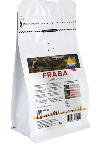 Fraba Colombia Single Origin Espresso Çekirdek Kahve 200 gr fiyatları