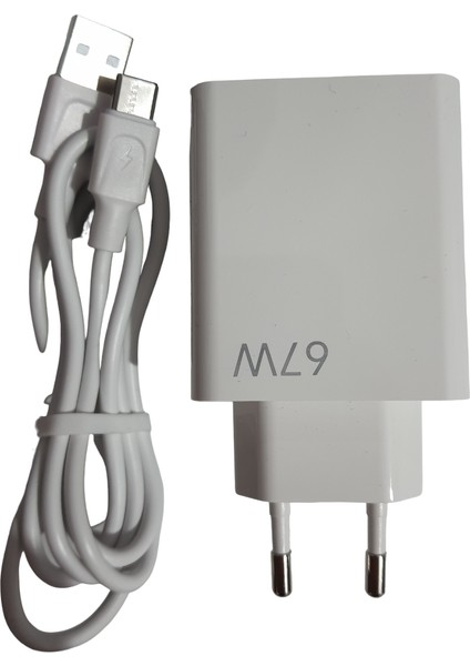 67W Orjinal Usb-C Şarj Kablosu Şarj Adaptörü Set 67 Watt Şarj