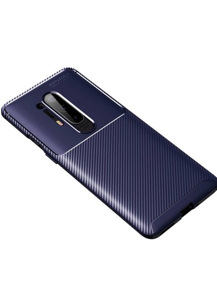 One Plus 8 Pro Kılıf Karbon Görünümlü Ultra Ince ve Dayanıklı Silikon Kapak
