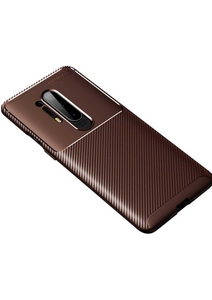 One Plus 8 Pro Kılıf Karbon Görünümlü Ultra Ince ve Dayanıklı Silikon Kapak