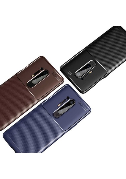 One Plus 8 Pro Kılıf Karbon Görünümlü Ultra Ince ve Dayanıklı Silikon Kapak