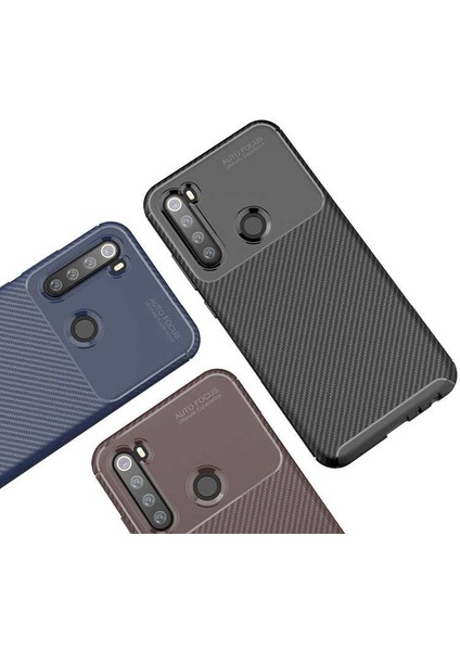 Xiaomi Redmi Note 8 Kılıf Karbon Görünümlü Ultra Ince ve Dayanıklı Silikon Kapak