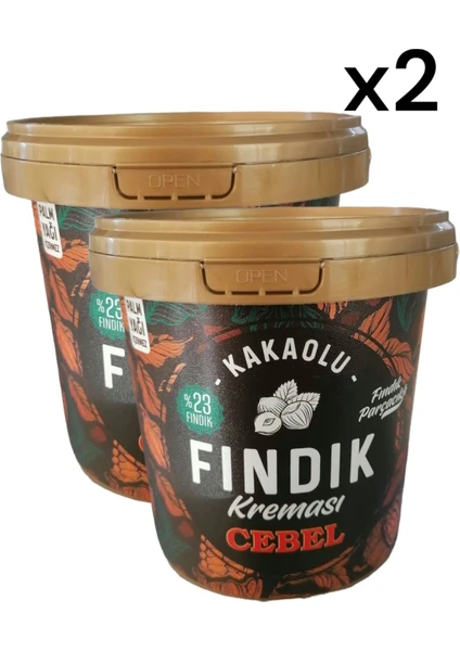 Fındık Parçacıklı %23 Fındık Oranlı Kakaolu Fındık Kreması 900 gr Kova(X2)