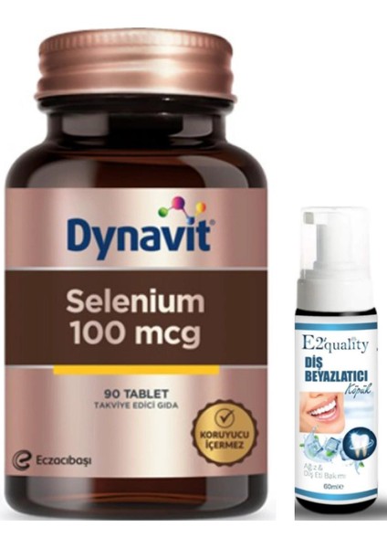 Dynavit Selenium 100 Mcg Takviye Edici Gıda 90 Tablet - Diş Beyazlatıcı Köpük
