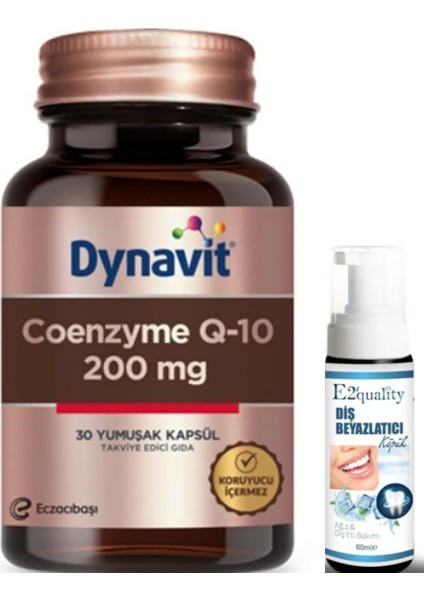 Dynavit Coenzyme Q-10 200 Takviye Edici Gıda 30 Yumuşak Kapsül- Diş Beyazlatıcı Köpük