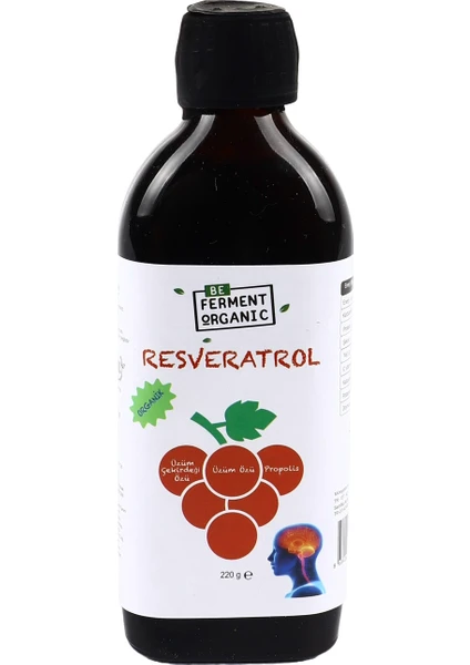 Beferment Organik Resveratrol Şurup (Üzüm Çekirdeği Özlü ve Propolis ) 220 gr