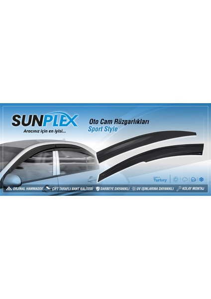 Ford Focus 1 Cam Rüzgarlıgı 4lü Set Sunplex 1999-2004