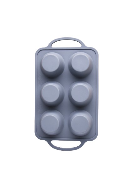 6 Mini Kek Kalıbı Silikon Buhar Dayanıklı Yüksek Isıya Dayanıklı (Yurt Dışından)