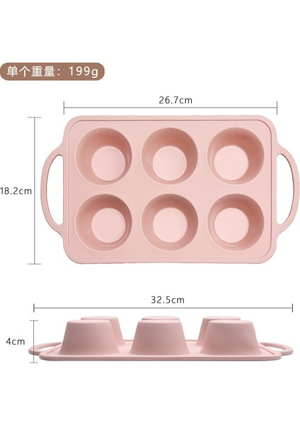 6 Mini Kek Kalıbı Silikon Buhar Dayanıklı Yüksek Isıya Dayanıklı (Yurt Dışından) fırsatları