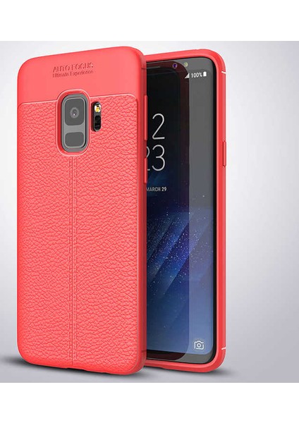 Samsung Galaxy S9 Kılıf Deri Silikon Görünümlü Uzun Süre Kullanıma Uygun Premium Kılıf