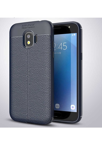 Samsung Galaxy J2 Pro 2018 Kılıf Deri Silikon Görünümlü Uzun Süre Kullanıma Uygun Premium Kılıf