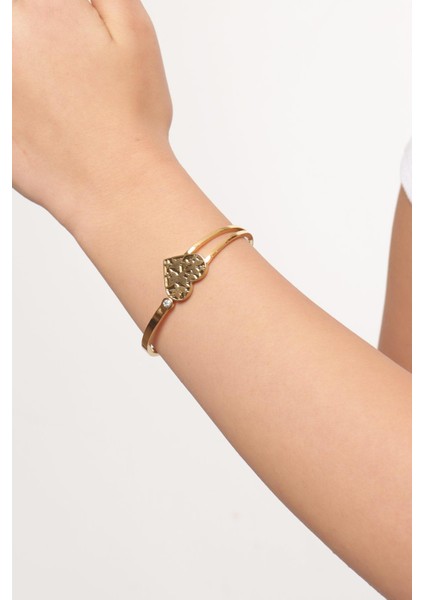 Paslanmaz Çelik Gold Kalın Kapli Cartier Model Kelepçe Bileklik, Gold Çelik Bilezik fırsatları