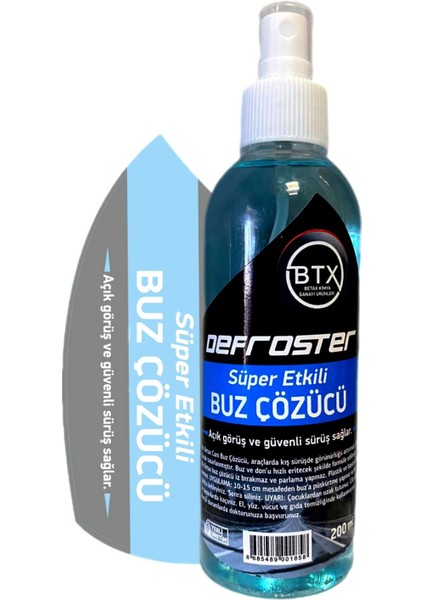 Buğu Önleyici ve Buz Çözücü 200 ml Sprey 2'li Set