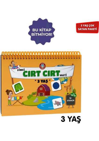 3 Yaş Dikkat Seti - Şimdi 3 Yaş Cırt Cırt Vakti Etkinlik Kitabı 2'li Set